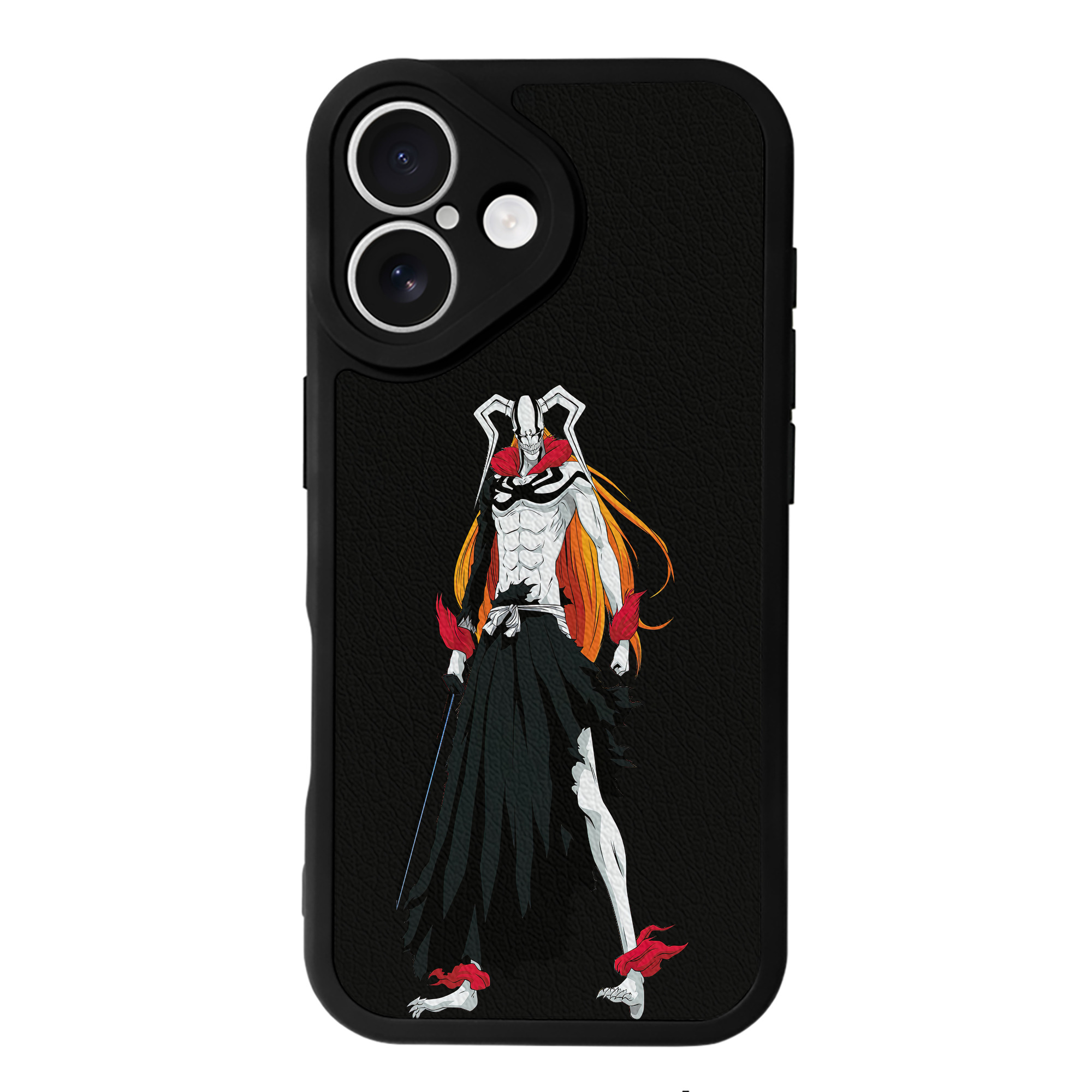 ブリーチ 黒崎一護（くろさき いちご）BLEACH Kurosaki Ichigo 【iPhone 16シリーズ対応】シリコンスマホケース（レザー調） 材質：シリコン